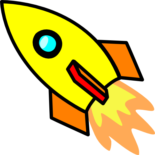 Picture Free Download Yellow Rocket Clip Art At Clker - Yellow Rocket Clipart (600x600), Png Download