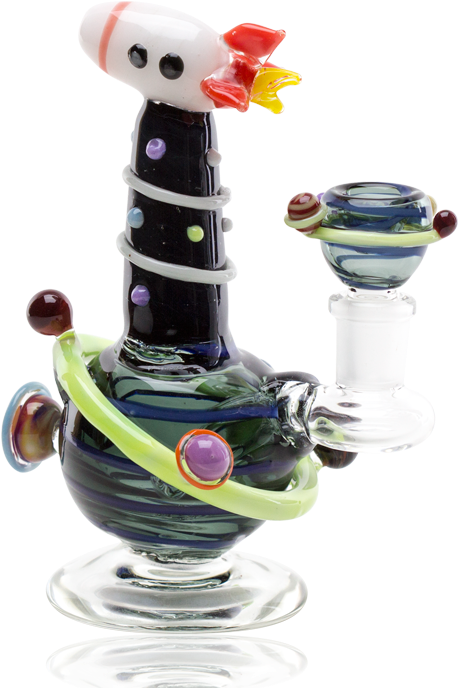 Empire Glassworks - Mini Rig - Rocket Ship - Empire Glassworks Rocket Ship (800x800), Png Download