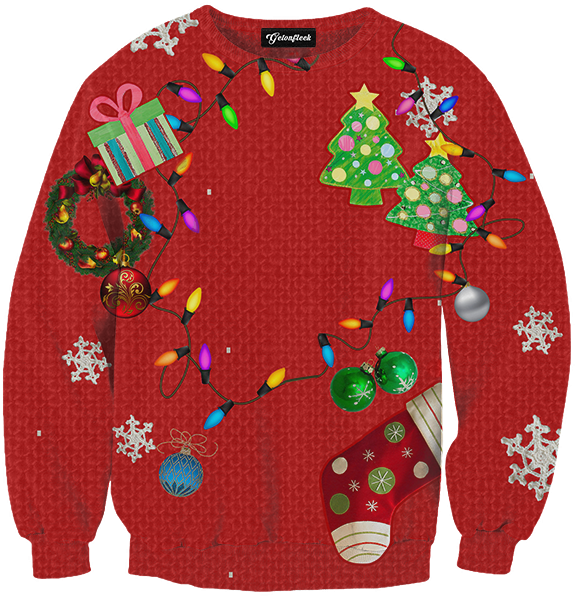 Classic Ugly Christmas Sweater - Ugly Christmas Sweater Png (600x600), Png Download