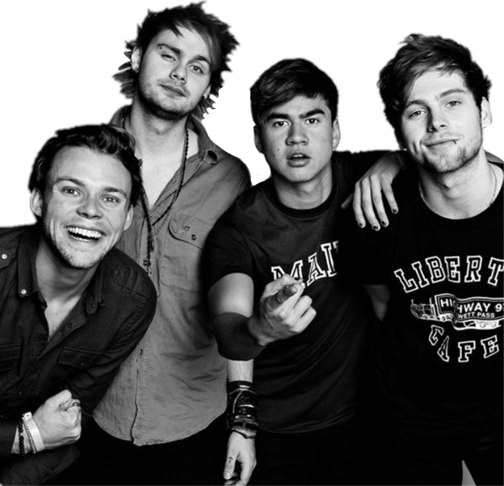 5sos Black And White (1024x988), Png Download