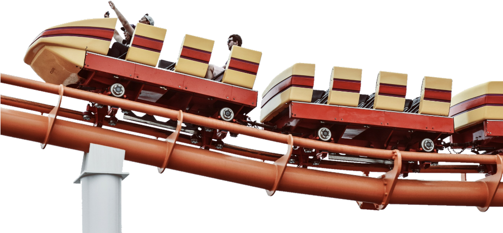 Rollercoaster Sticker - Roller Coaster (1024x683), Png Download