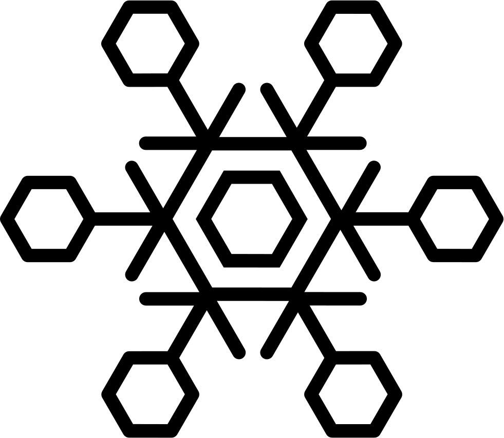 Png Transparent Library Snowflake Png Icon Free Download - Draw Six Pointed Star In Black (981x854), Png Download