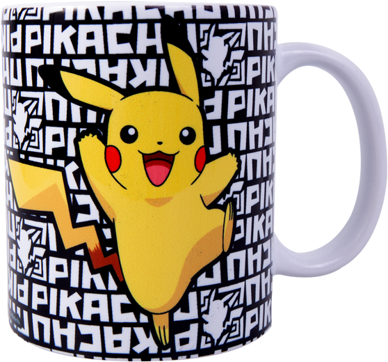 Pikachu Black & White Mug - Mug (600x600), Png Download