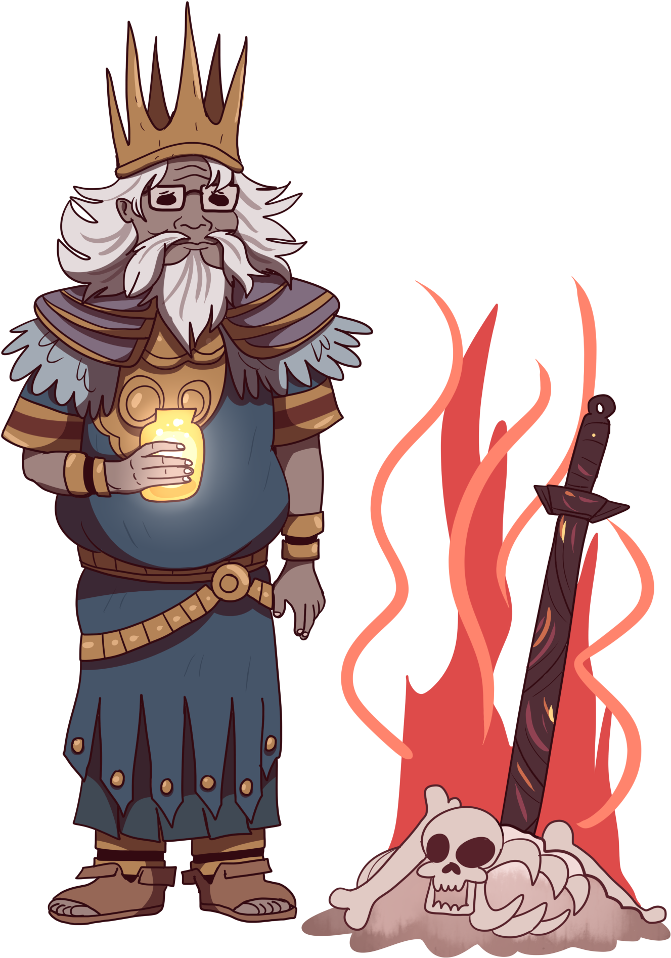 Dabbleton,lord Of Cinder Gwyn,ds Персонажи,dark Souls,фэндомы,ds - King Of The Hill Dark Souls (1550x2009), Png Download