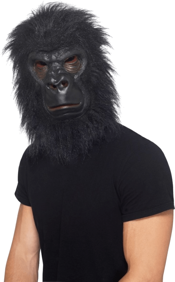 Gorilla Mask - Maschera Da Gorilla (600x951), Png Download