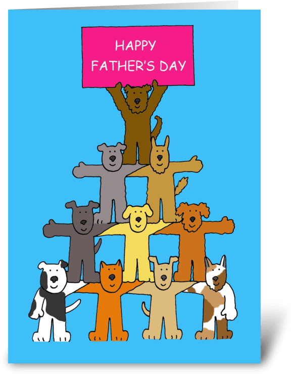 Happy Father's Day Dogs - Welcome To The Team Cartoon (700x792), Png Download