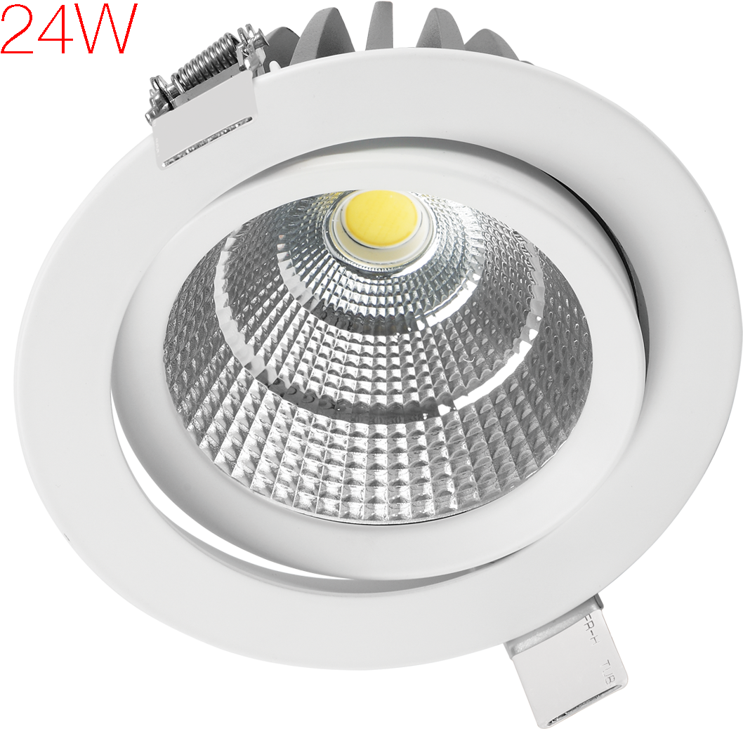 Crysta Cob Swivel Spotlight 24 W 6500 K (1200x1140), Png Download