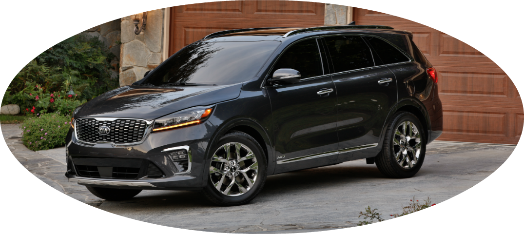 Oval-shaped Image Of A Black 2019 Kia Sorento - Kia Sorento 2019 Sxl (1075x480), Png Download