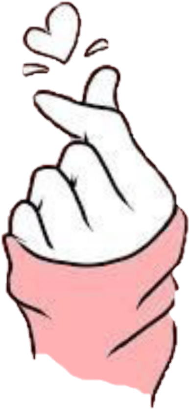 Kawaii Tumblr Clipart With A Transparent Background - Bts Hand Heart Drawing (1024x974), Png Download