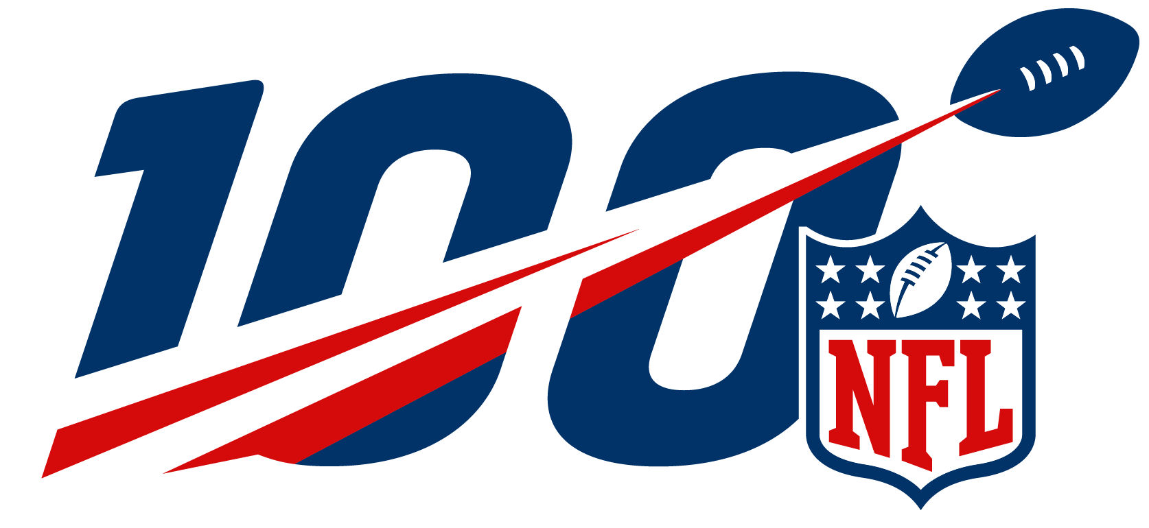 Nfl100 Logo - Nfl 100 Year Logo (1674x770), Png Download