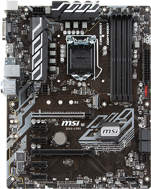 Msi B360-a Pro Lga 1151 Computer Pc Motherboard - Msi B360 A Pro (600x600), Png Download