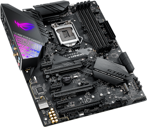 Asus Rog Strix Z390-f Gaming Motherboard - Asus Rog Strix Z390 E Gaming (678x521), Png Download