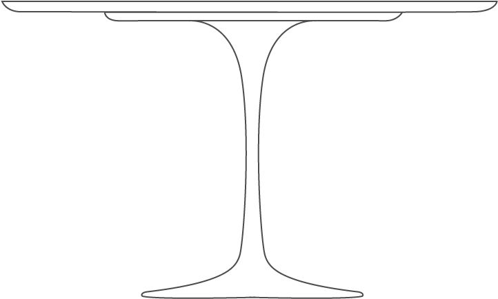 Oval Tulip Tables - Coffee Table (818x755), Png Download