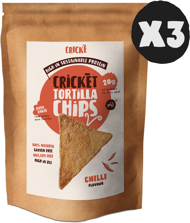 3x Cricket Tortilla Chips Chilli - Bread (1080x1081), Png Download