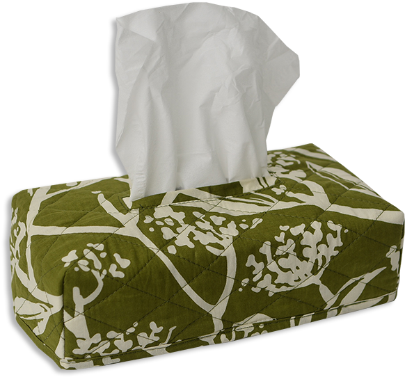 Frangipani Avocado Tissue Box Cover - Facial Tissue (600x600), Png Download
