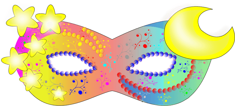 Free Mask Clip Art - Masquerade Party Mask Clipart (800x414), Png Download