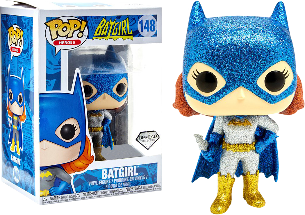 Batgirl Diamond Glitter Us Exclusive Pop Vinyl - Batgirl Funko Pop Diamond (1049x740), Png Download