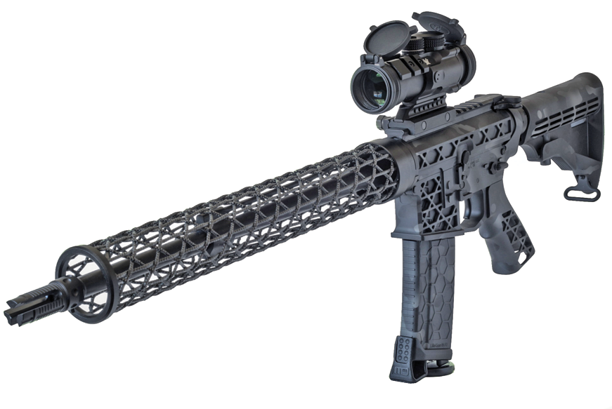 Edge Handguard Lightweight Carbon Fiber Freefloat Rail - Carbon Fiber Woven Handguard (870x1100), Png Download