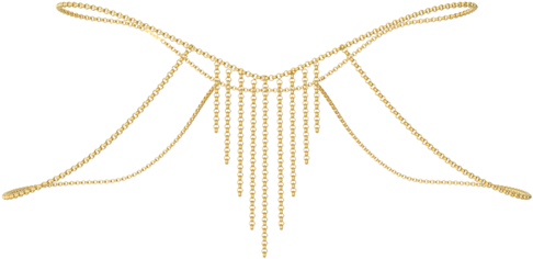 Body Chain - Gold - Marine Invertebrates (562x600), Png Download