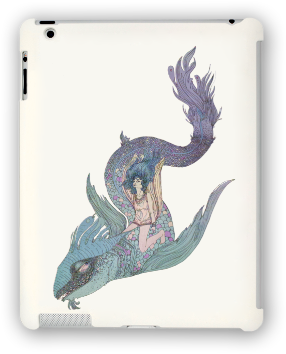 Sea Creature Ipad Case - Dragon (664x720), Png Download