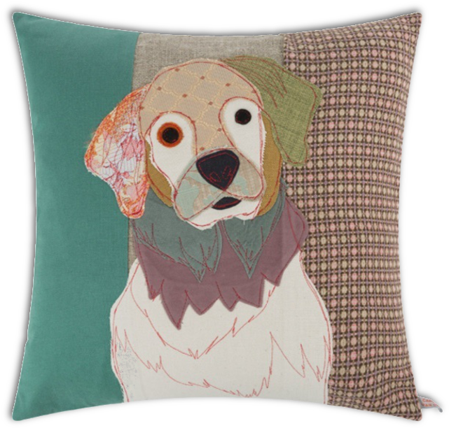 George The Golden Retriever - Cushion (645x624), Png Download