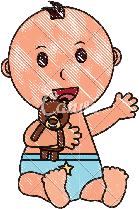 Little Clipart Baby Boy Diaper - Stock Photography (474x711), Png Download