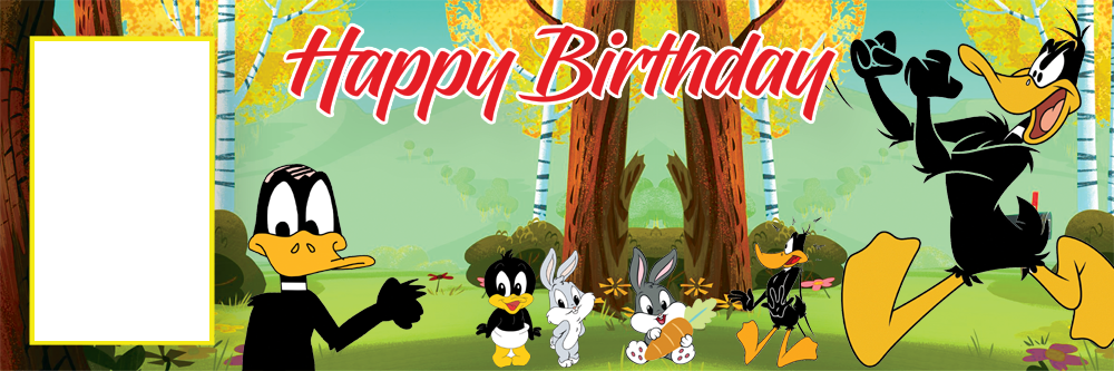 Daffy Duck Birthday Banner (rm) Copy - Daffy Duck (1000x333), Png Download