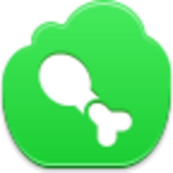 Free Green Cloud Chicken Leg Image - Mac Os Phone Icon (600x600), Png Download