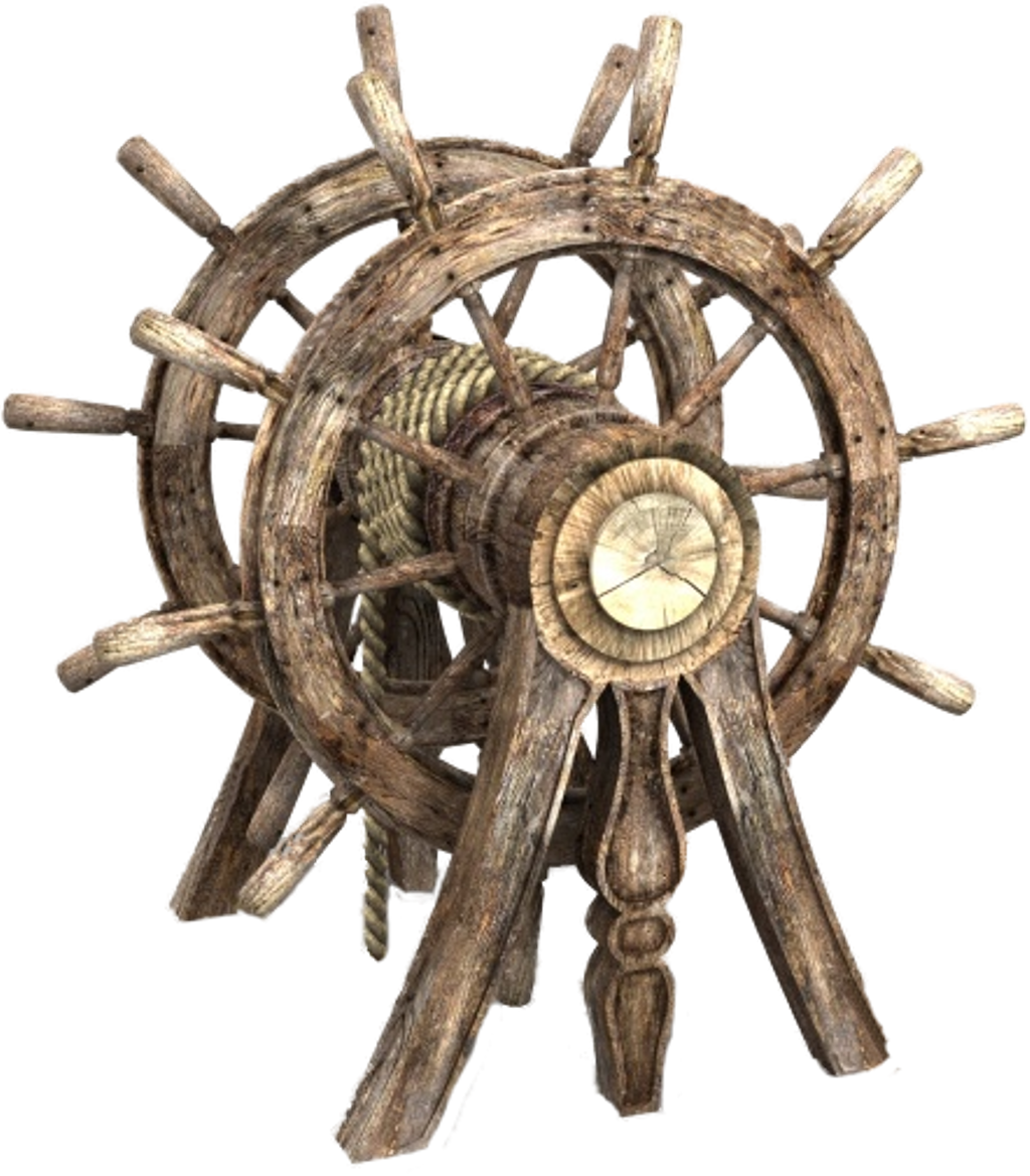 Pirate Piratewheel Wheel Ship Shipwheel Freetoedit - Galleon Steering Wheel (1024x1168), Png Download