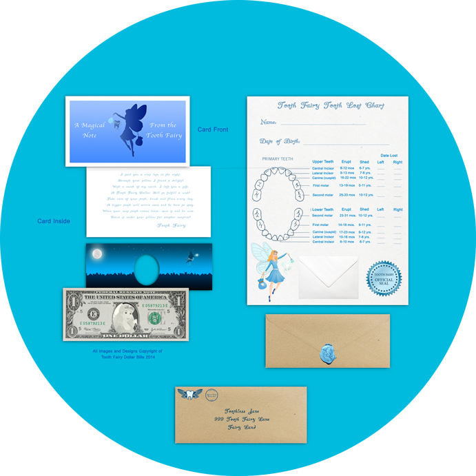 Tooth Fairy Dollar Bill Package - Circle (691x691), Png Download