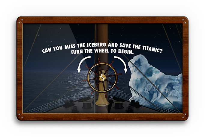 The Objective Is To Avoid The Iceberg By Using Both - Titanic Wheel (683x458), Png Download