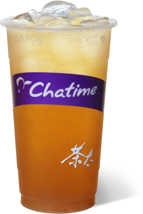 Peach Green Tea - Chatime Peach Green Tea (591x899), Png Download