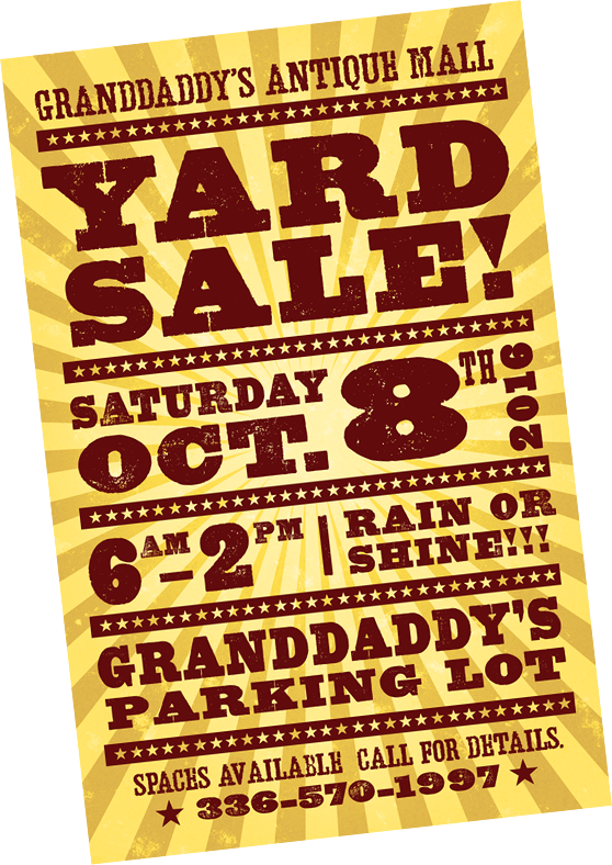 Granddaddy S Antique Mall Burlington Nc Granddaddys - Poster (558x788), Png Download