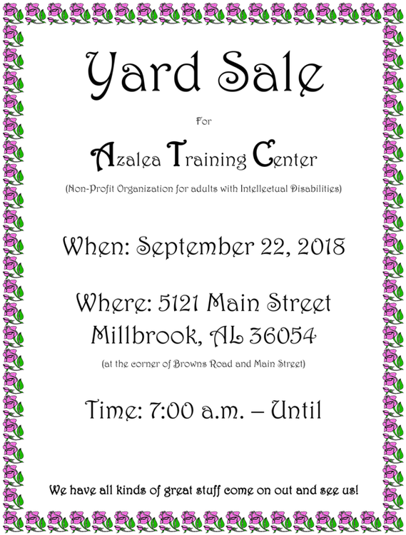 Azalea Training Center Holding A Yard Sale In Millbrook - Season You Like Most (611x791), Png Download