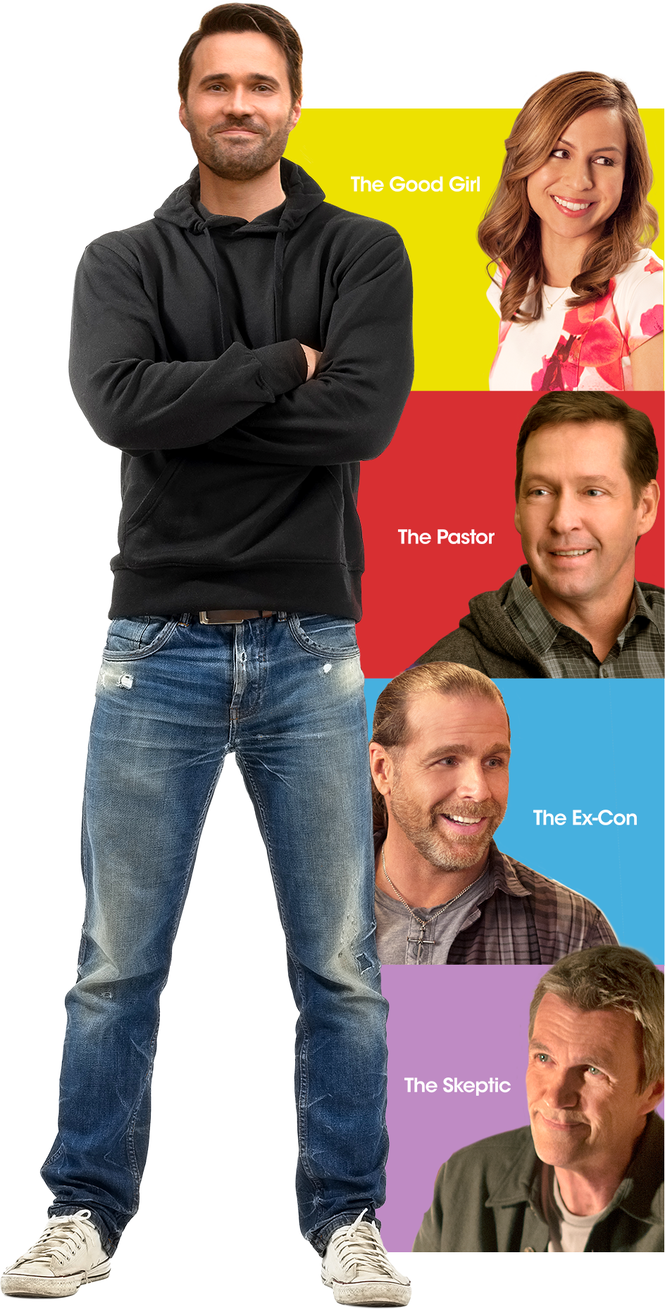 Neil Flynn And Wwe Hall Of Famer Shawn Michaels Hits - Resurrection Of Gavin Stone Movie (944x1859), Png Download