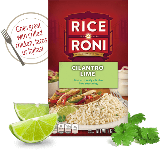 Cilantro Lime Flavor - Rice A Roni Cilantro Lime (601x547), Png Download