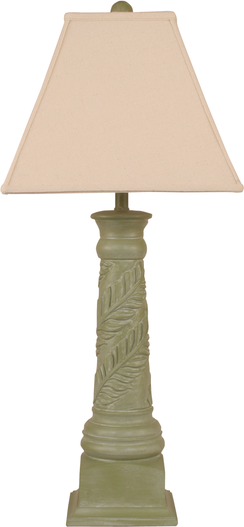 Antique Olive Banana Leaf Table Lamp - Lampshade (1500x2100), Png Download