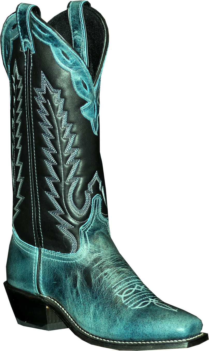 Abilene Women's Two Toned Cobalt Blue Cowhide Western - Cowboy Boot (808x1352), Png Download