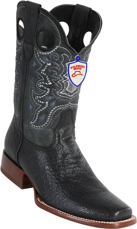 Wild West Mens Full Vamp Shark Square-toe Boots 282c9305 - Boot (616x1000), Png Download