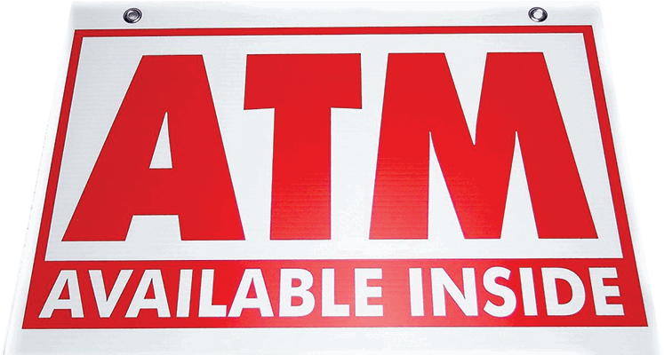 Atm Coroplast Sign - Atm Sign (800x800), Png Download