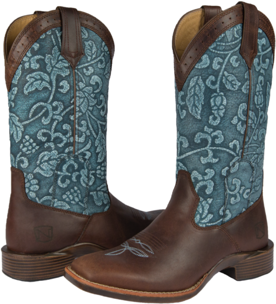 Noble Outfitters Womens Leather Cowboy Western Boots - Cowboy Boot (571x640), Png Download