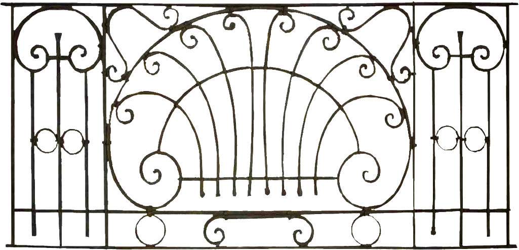Photo Wroughtironfence-2 - Wrought Iron Fence (1024x511), Png Download