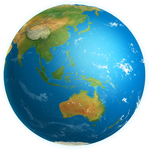 World Globe Pacific Pictures To Pin On Pinterest - Asia Pacific Globe Png (628x618), Png Download