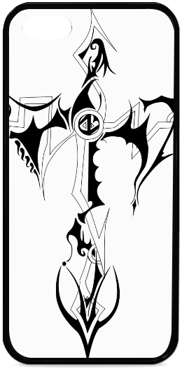 Artsadd Custom Tribal Cross Tattoo Designs Rubber Case - Tribal Cross (799x799), Png Download