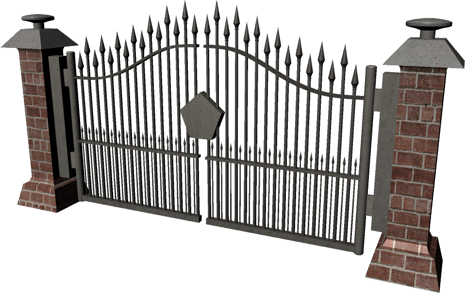 Following Are Examples Of Objects That I Modeled, Uv'd, - Gate (1080x720), Png Download