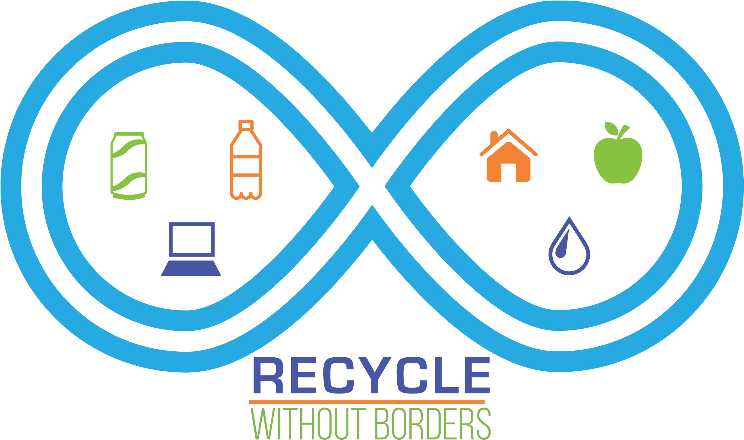Recycle Without Borders - Circle (2546x1538), Png Download