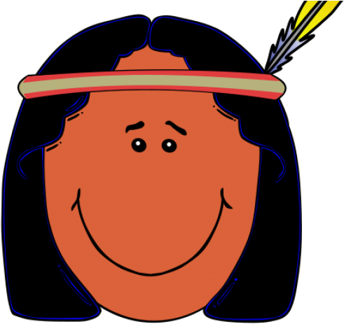 Original - Drawing Of A Native American Cartoon (640x480), Png Download