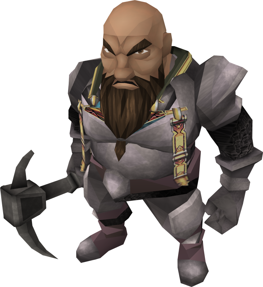 Dwarf The Master Miner - Dwarf Runescape (846x921), Png Download