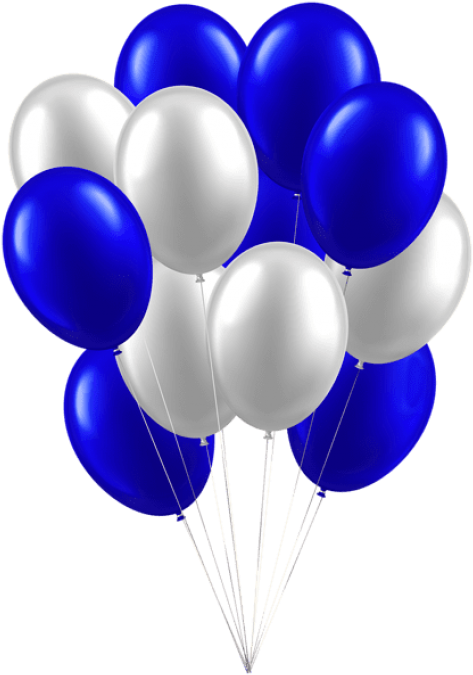 Free Png Download Balloons White Blue Png Images Background - Blue White Balloons Png (480x683), Png Download