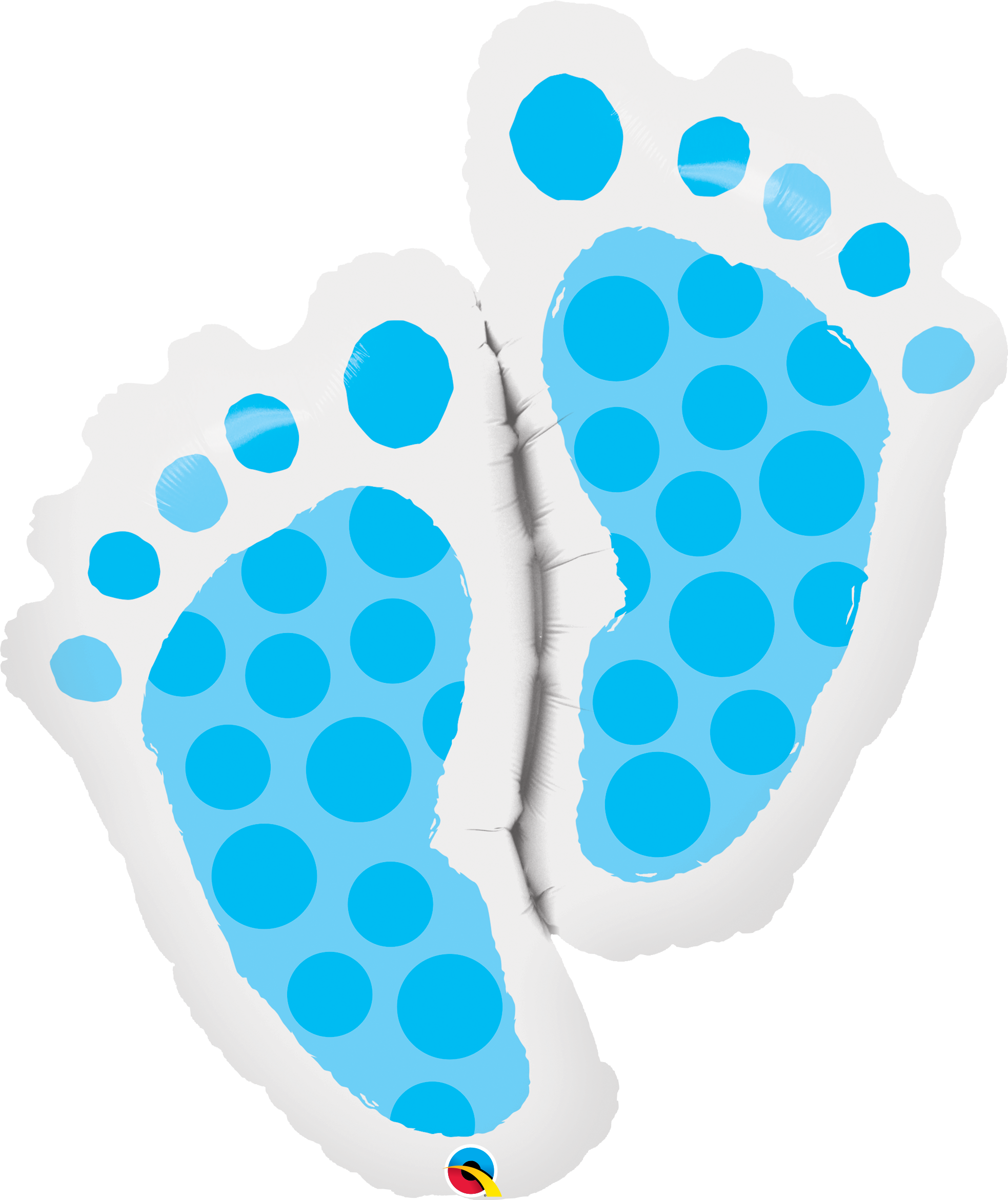 35" Shape Packaged Baby Feet Blue - Baby Feet Balloon Bouquets (1966x2341), Png Download